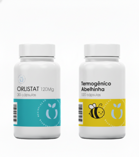 Orlistat 120Mg 30 Cápsulas + Termogênico Abelhinha 120 Cápsulas