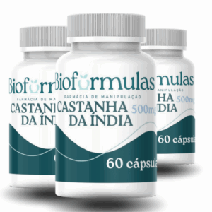 3 frascos de Castanha da Índia 500mg 60 Cápsulas