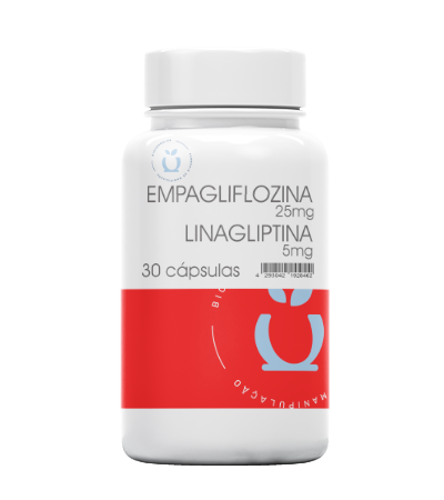 EmpaglifIozina 25mg LinagIiptina 5mg 30 cápsulas