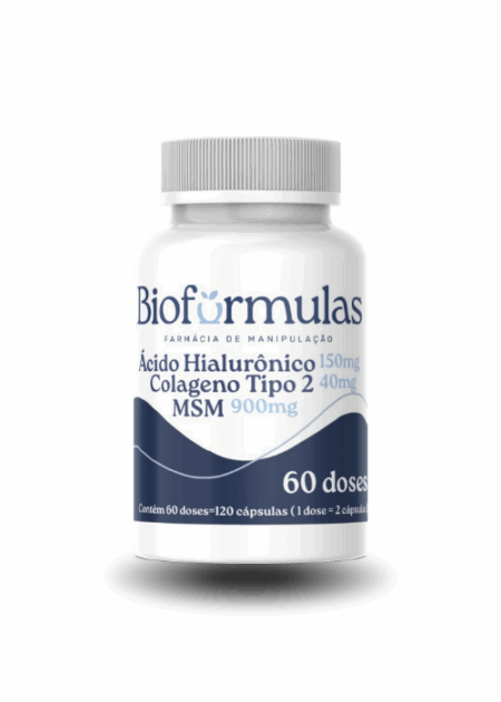 Colágeno Tipo 2 + Ácido Hialurônico + MSM - 60 Doses