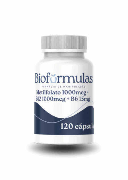 Metilfolato 1000 + B12 1000 + B6 15mg : Sublingual 120 Caps